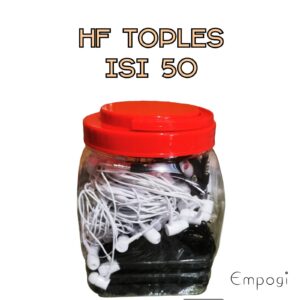HEADSET KABEL HITAM PUTIH PER TOPLES ISI 50 PCS