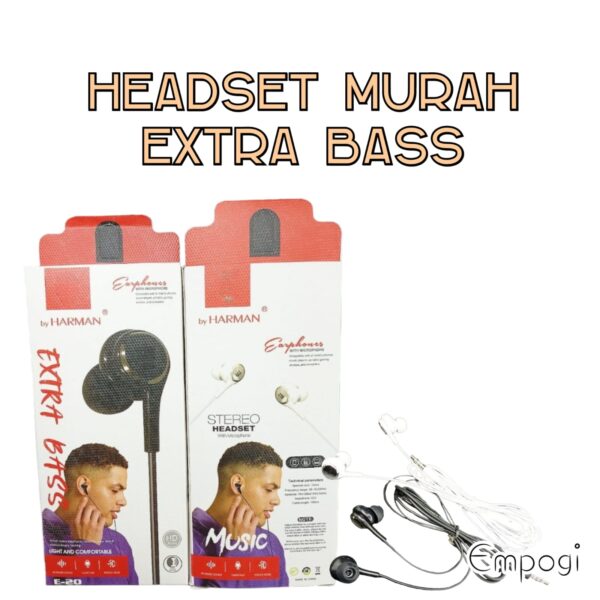 HEADSET KABEL SUPERBASS BRANDED MURAH