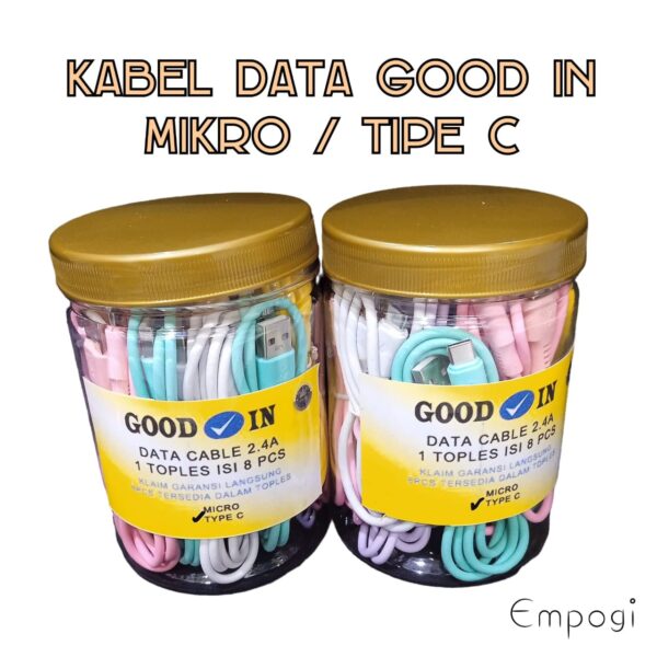 JUAL PER TOPLES 1 TOPLES ISI 16PCS KABEL DATA GOOD IN MIKRO TIPE C FAST CHARGE