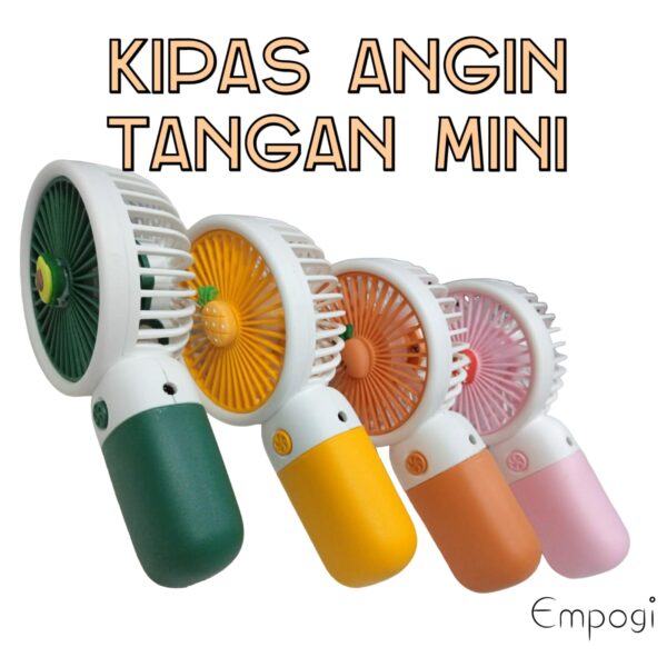 KIPAS PORTABLE MINI KIPAS ANGIN TANGAN BATERAI CHARGE